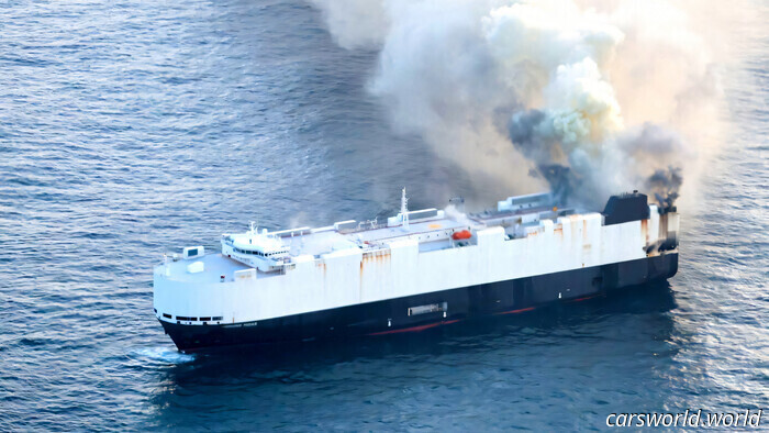 Cargo Ship Disappeared Into Smoke With More Than 3,000 Vehicles And EVs Remaining Trapped Below Deck (Updated) | Carscoops